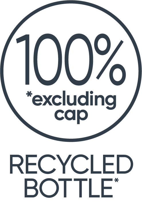 product is in 100% recycled bottles, excluding cap